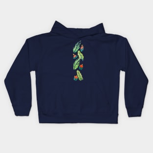 Hibiscus and Foliage Kids Hoodie